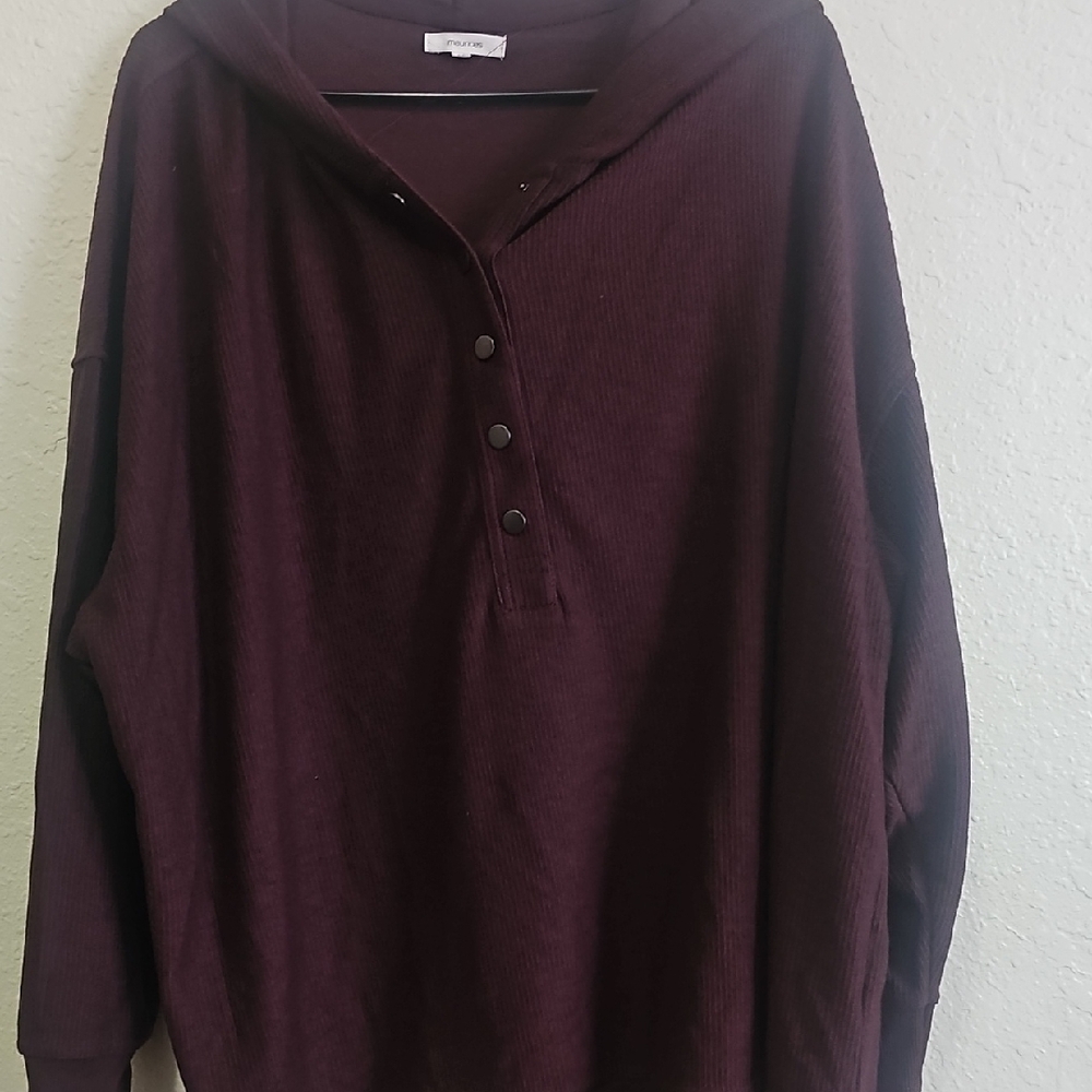 Maurices Plum Hooded Top